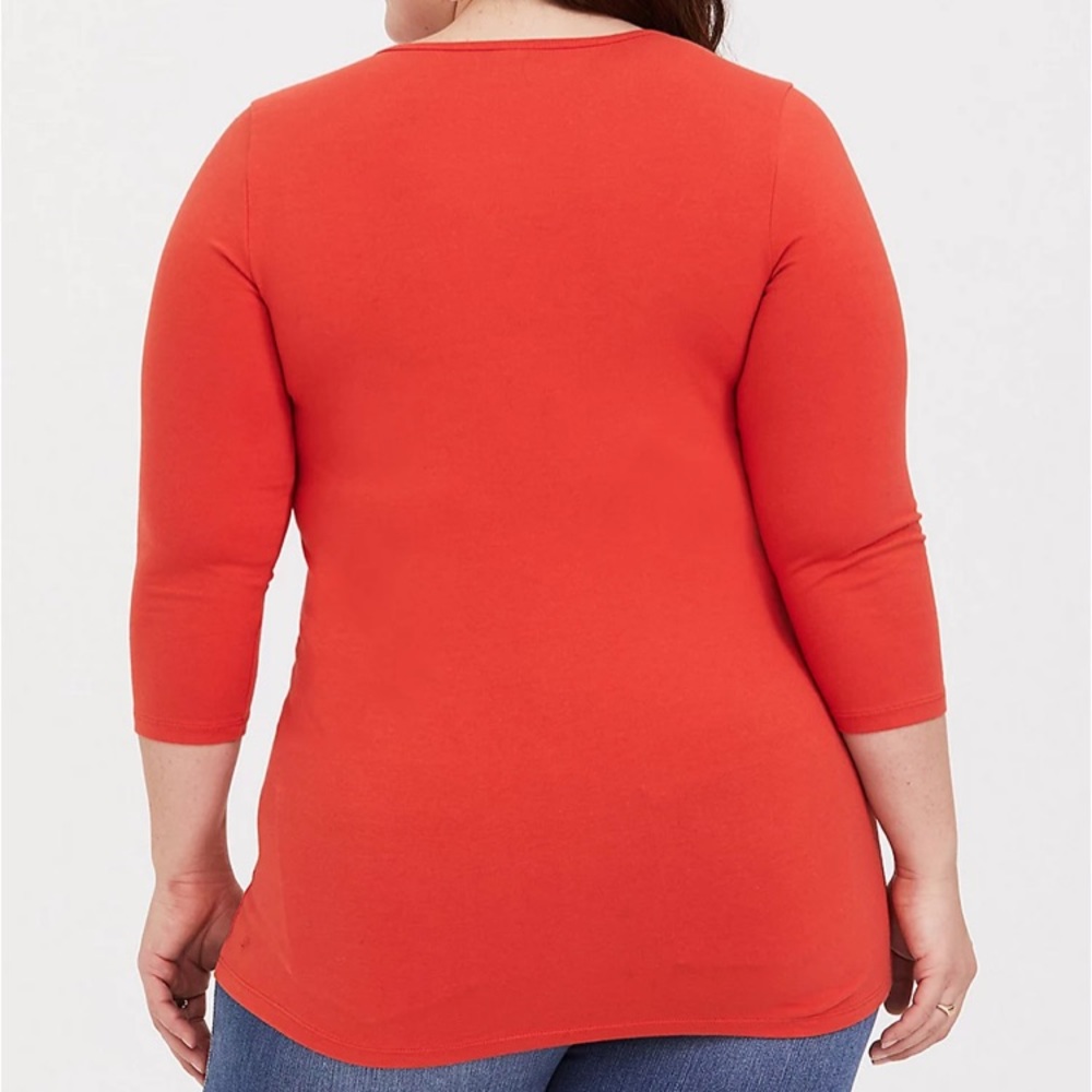 Torrid Orange Chic Top w/ Zipper Front - Picture 2 of 7